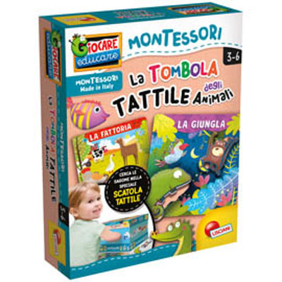 Immagine di Tombola tattile degli animali Montessori Plus - Lisciani [72460]