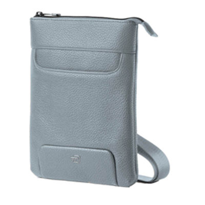 Immagine di City bag piccola Gate Trended - 20 x 26 x 2 cm - ecopelle - azzurro - InTempo [9214GAT31]