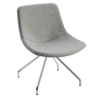 Immagine di Poltroncina visitatore Tosca TO4CV - senza braccioli - grigio chiaro - Unisit [TO4CV/WI]