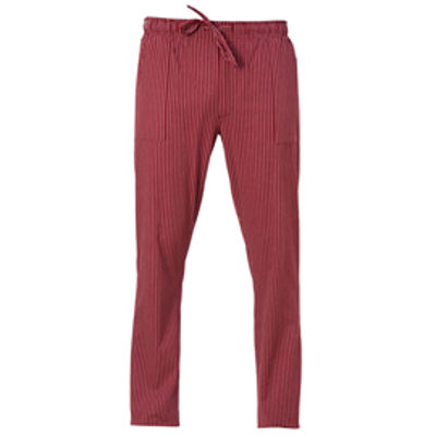 Immagine di Pantalone da cuoco Enrico - taglia S - gessato bordeaux - Giblor's [Q8PX0108-G35-S]