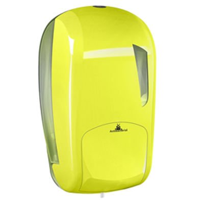 Immagine di Dispenser per sapone liquido Skin - 232 x 114 x 124 mm - capacitA' 1 L - giallo fluo - Mar Plast [A91101FAB]