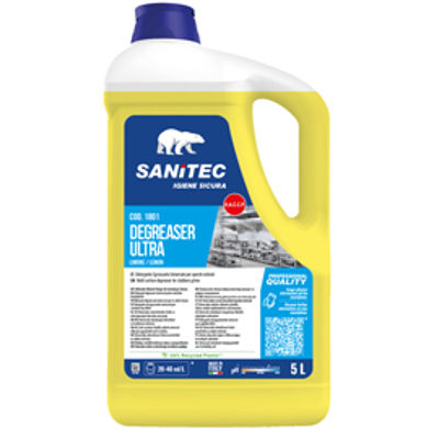 Immagine di Sgrassante universale ultra - 5 L - limone - Sanitec [San-1801]