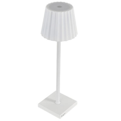 Immagine di Lampada da tavolo a led - 10 x 10 x 38 cm - alluminio/pmma - bianco - King Collection [L1776619]