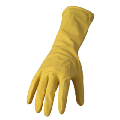 Immagine di Coppia di guanti in lattice felpato R90 - tg L - giallo - Reflexx [R90/L]