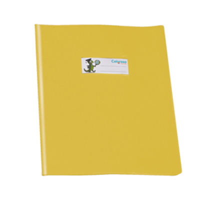 Immagine di Copriquaderno coprente GreenLine - c/alette - A5 - lucido - PVC - giallo - Ri.Plast [34618045]