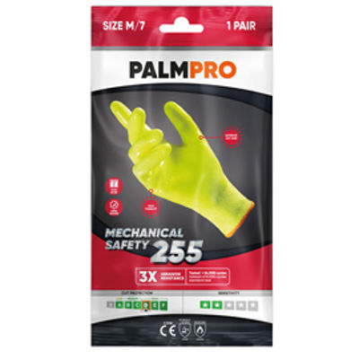 Immagine di Guanti mechanical Safety Palmpro 255 - taglia M - giallo fluo - Icoguanti [NSGO255/M(7)]