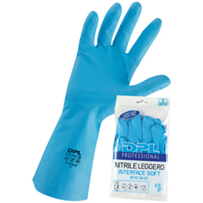 Immagine di Guanti alimentari MPNLX431 - in nitrile - taglia M - azzurro - Icoguanti [MPNLX431/M(7)]