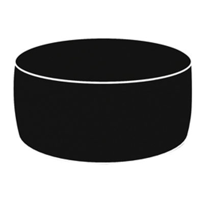 Immagine di Pouf Ottoman - 23 x 53 cm - nero - King Collection [P1816011]