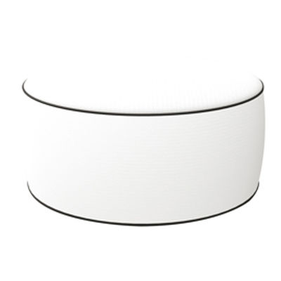 Immagine di Pouf Ottoman - 23 x 53 cm - bianco - King Collection [P1816012]