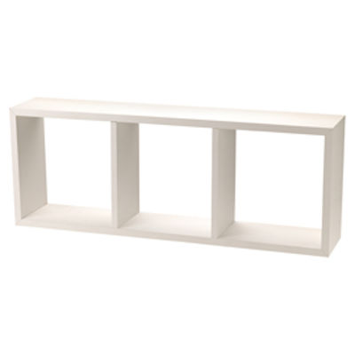 Immagine di Scaffale Cubo - 3 ripiani MDF - 30 x 15 x 80 cm - bianco - King Collection [M1106052/B]