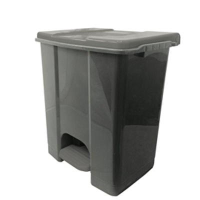 Immagine di Contenitore mobile Ecoconti - a pedale - 60 L - plastica riciclata - grigio - Medial International [912672]