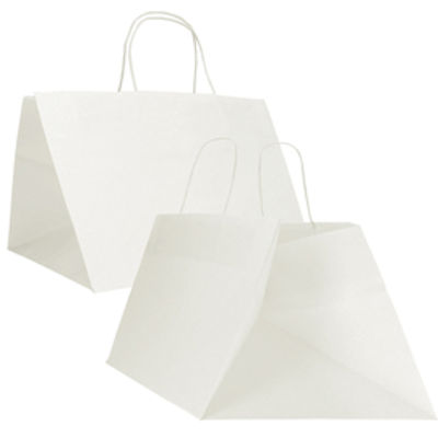 Immagine di Shopper Surf Maxi - 34 x 34 x 25 cm - carta kraft - bianco - Mainetti Bags - conf. 15 pezzi [084867]