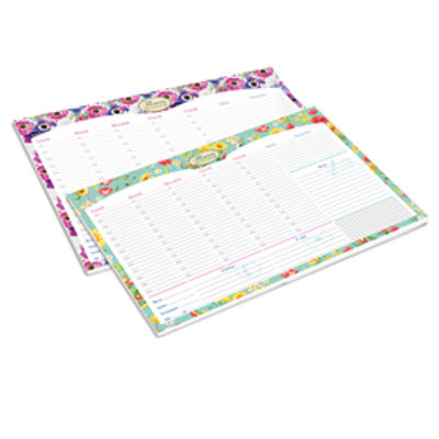 Immagine di Desk planner Nature Flowers - da scrivania - 42 x 29,5 cm - Pigna [023266400]