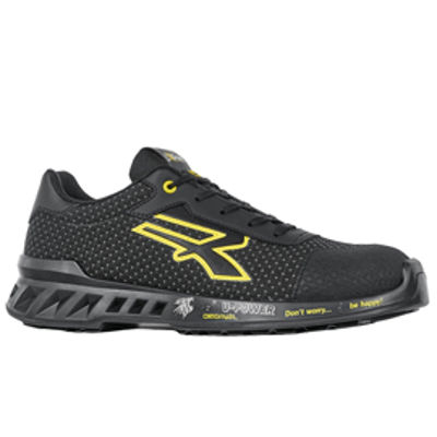 Immagine di Calzatura di sicurezza Matt - S3 SRC CI ESD RedLeve - numero 35 - nero/giallo - U-Power [RV20014-35]