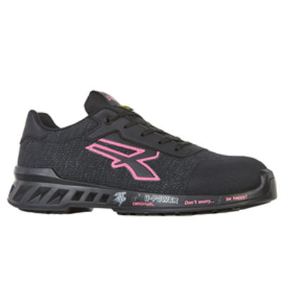 Immagine di Calzatura di sicurezza Michelle - S1P SRC ESD RedLeve - numero 35 - nero/rosa - U-Power [RV20086-35]