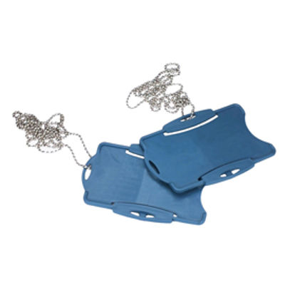 Immagine di Portabadge detectabile - con catenella - blu - Linea Flesh [G0655]