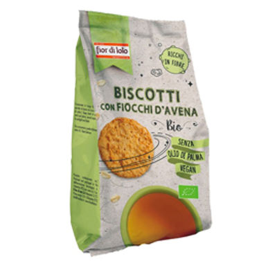 Immagine di Biscotti biologici - con fiocchi di avena - 350 gr - Fior Di Loto [0700076]