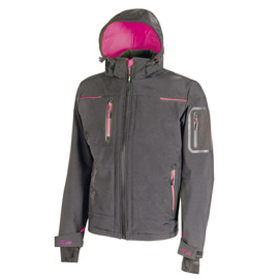 Immagine di Giacca Softshell donna Space Lady - taglia S - grigio/fucsia - U-power [FU187GF-S]