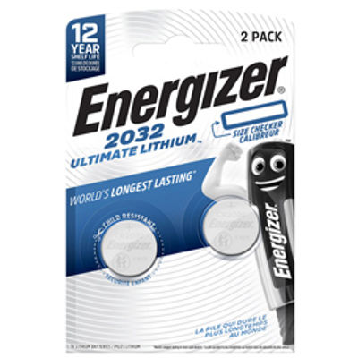 Immagine di Pila CR2032 Ultimate Lithium - 3 V - Energizer Specialistiche - conf. 2 pezzi [E301319302]