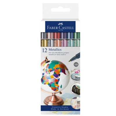 Immagine di Marcatori - colori assoriti metallics - Faber-Castell - conf. 12 pezzi [160713]