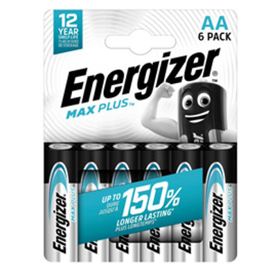 Immagine di Pile Alcaline AA Max Plus - 1,5 V - Energizer - blister 6 pezzi [E303322500]