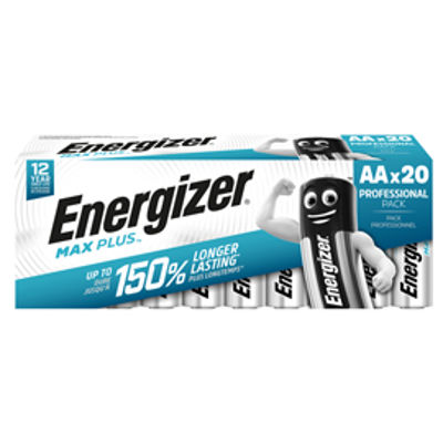 Immagine di Pile alcaline AA Max Plus E91 - DP20 60/120 - 1,5 V - Energizer - blister 20 pezzi [E301323500]