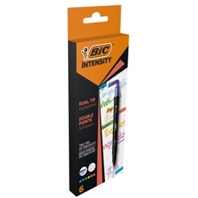 Immagine di Evidenziatori dual tip Intensity - colori assortiti - Bic - conf. 6 pezzi [503828]