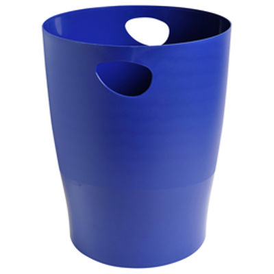 Immagine di Cestino gettacarte Ecobin Bee Blue - 15 L - blu navy - Exacompta [45303D]