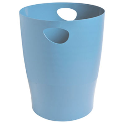 Immagine di Cestino gettacarte Ecobin Bee Blue - 15 L - azzurro - Exacompta [45309D]