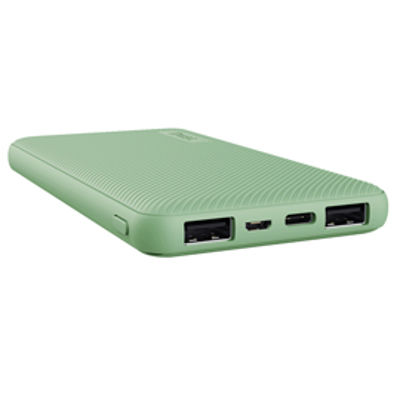 Immagine di Powerbank ultrasottile da 10.000 mAh Verde_Trust [25029]