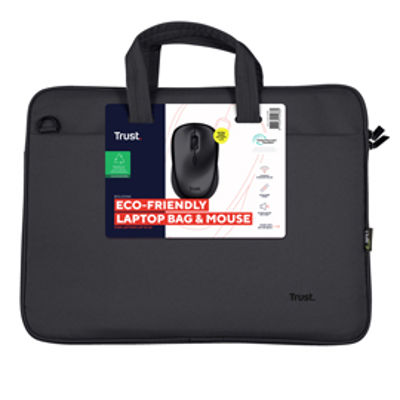 Immagine di Borsa laptop e mouse 16'' Nero Bologna_Trust [24988]