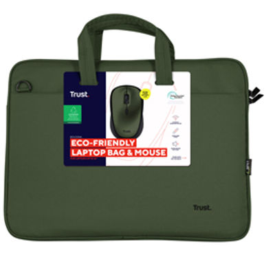 Immagine di Borsa laptop e mouse 16'' Verde Bologna_Trust [24989]