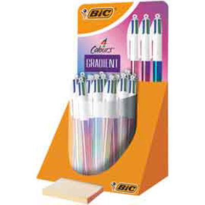 Immagine di Penna 4 Colours Gradient - colori assortiti - Bic - expo 30 pezzi [511031]