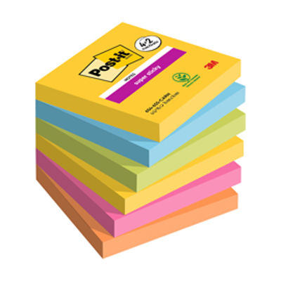 Immagine di Blocco foglietti Post it  Super Sticky Carnival - 76 x 76 mm - 90 fogli - Post it  - conf. 6 blocchi [7100259230]