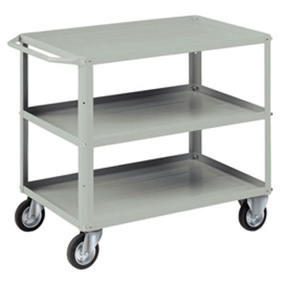 Immagine di Carrello da lavoro - 3 vasche da 93 x 600 cm - 104 x 60 x 86,5 cm - grigio - Tecnotelai [C033G]