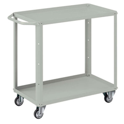 Immagine di Carrello da lavoro - 3 vasche da 80 x 45 cm - 91 x 45 x 81 cm - grigio - Tecnotelai [C030]