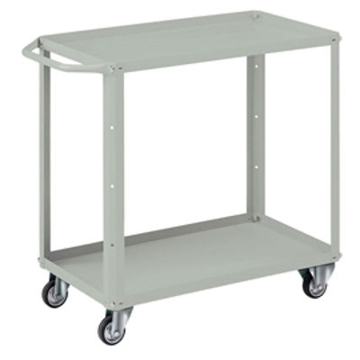 Immagine di Carrello da lavoro - 2 vasche da 80 x 45 cm - 91 x 45 x 81 cm - grigio - Tecnotelai [C035]