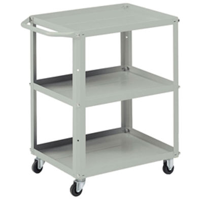 Immagine di Carrello da lavoro - 3 vasche da 60 x 45 cm - 71 x 45 x 78 cm - grigio - Tecnotelai [C039]