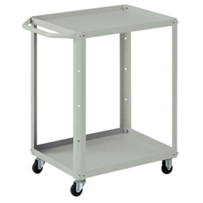 Immagine di Carrello da lavoro - 2 vasche da 60 x 45 cm - 71 x 45 x 78 cm - grigio - Tecnotelai [C542]