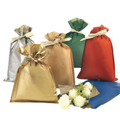 Immagine di Busta regalo Natale - 20 x 32 cm - 45 gr - carta - 5 colori assortiti - PNP - conf. 50 pezzi [UDT63SRR1Y100]