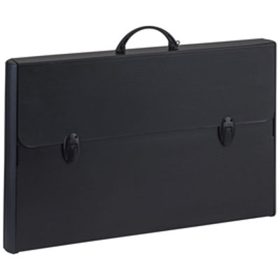 Immagine di Valigetta polionda Total Black - 37 x 60 cm - dorso rigido 5 cm - PPL - nero - Favorit [400173500]