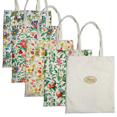 Immagine di Shopper Nature Flowers in eco cottone 42x38,5cm fantasie assortite Pigna [0233105]