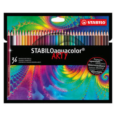 Immagine di Pastelli Arty Aquacolor - colori assortiti - Stabilo - astuccio 36 pezzi [1636/1-20]