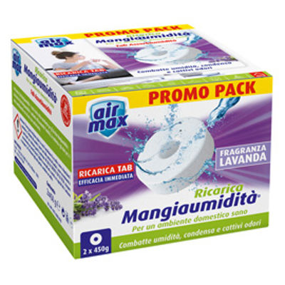 Immagine di Ricarica tab MangiaumiditA' - lavanda - 2 x 450 gr - Air Max - conf. 2 pezzi [D0091]