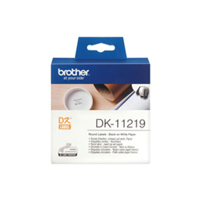 Immagine di Brother - Rotolo 1200 Etichette circolari adesive diametro 12mm - DK-11219 [DK-11219]