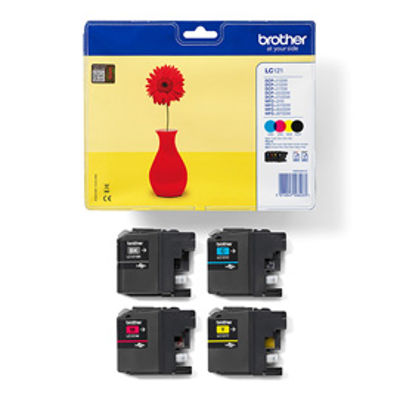 Immagine di VALUE PACK CONF. DI 4 INK CIANO MAGENTA GIALLO NERO LC-121VALBP [LC121VALBP]