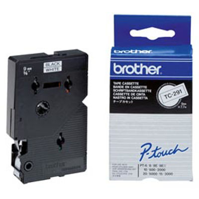 Immagine di Brother - Nastro - Nero/Bianco - TC291 - 9mm x7,7mt [TC-291]