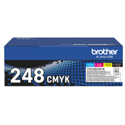 Immagine di Brother Value Pack 1x (BK/C/M/Y) 1.000 pag [TN248VAL]