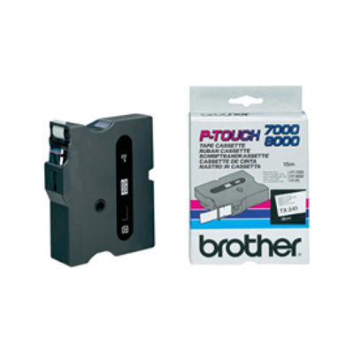 Immagine di Brother - Nastro -  Bianco/Nero - TX241 - 18mm x7,7mt [TX241]