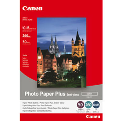 Immagine di Canon - Carta fotografica semilucida SG-201 Plus - 4 x 6 '' - 50 Fogli - 1686B015 [1686B015]